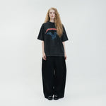 Stone-Washed Graphic Cotton Oversized Tee