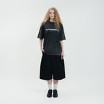 Stone-Washed Graphic Cotton  Oversized Tee