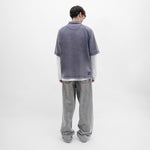Stone-Washed Cotton Oversized Polo Tee