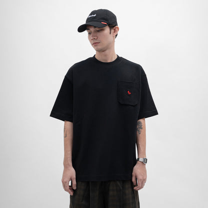 Graphic Cotton Oversized Pocket Tee