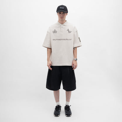 Graphic Pique Oversized Polo Tee
