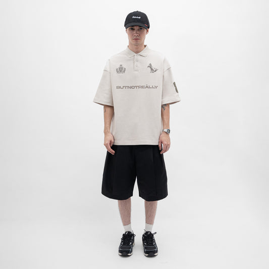 Graphic Pique Oversized Polo Tee