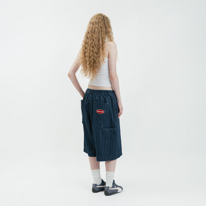 Core Denim Pinstripes Jorts