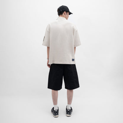 Graphic Pique Oversized Polo Tee