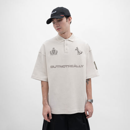 Graphic Pique Oversized Polo Tee