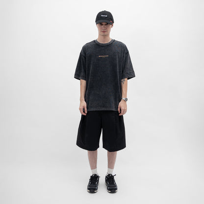 Stone-Washed Graphic Oversized Tee