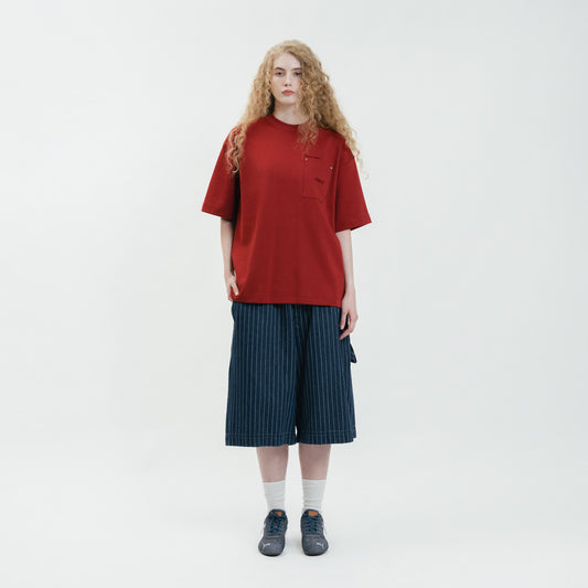 Graphic Interlock Oversized Pocket Tee