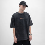 Stone-Washed Graphic Oversized Tee