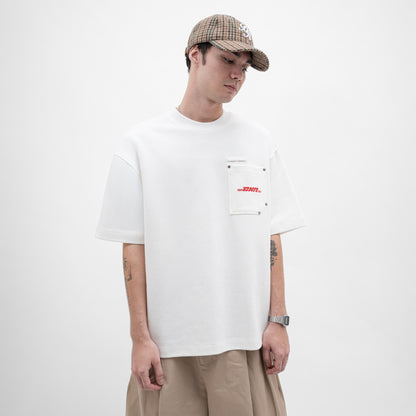 Graphic Interlock Oversized Pocket Tee