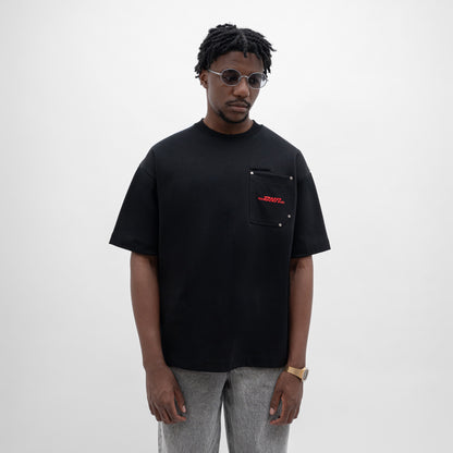 Graphic Interlock Oversized Pocket Tee