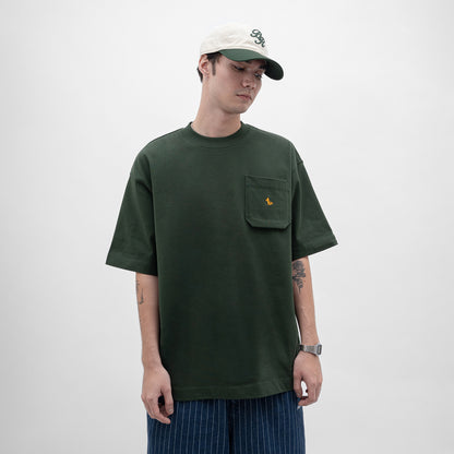 Graphic Cotton Oversized Pocket Tee