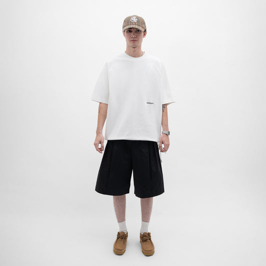 Core Cotton Wide Fit Pleated Half Pants