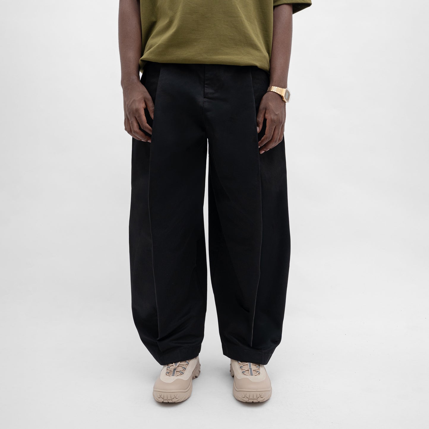 Core Cotton Wide Pleated Pants