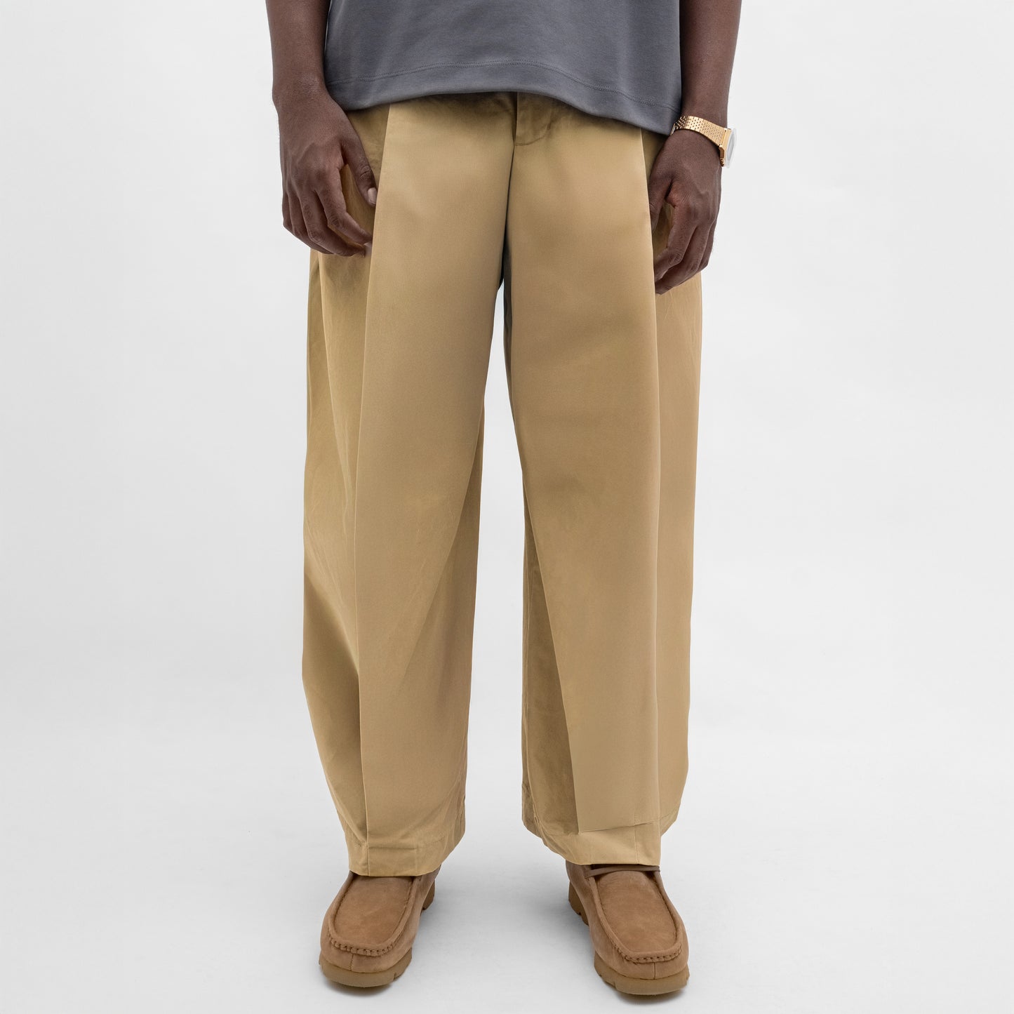 Core Cotton Wide Pleated Pants