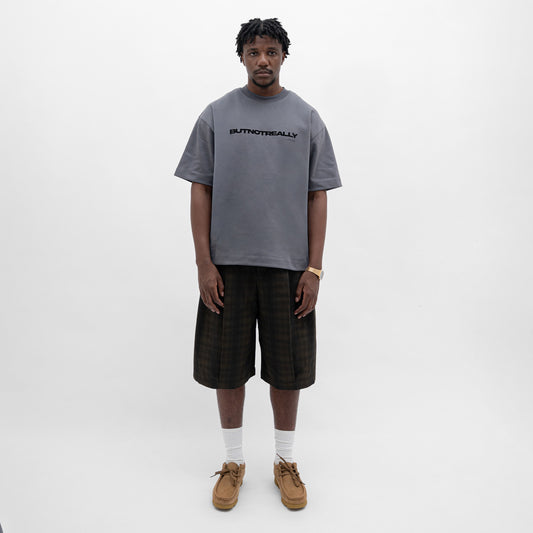 Cotton Wide Fit Pleated Half Pants