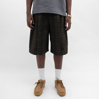 Cotton Wide Fit Pleated Half Pants