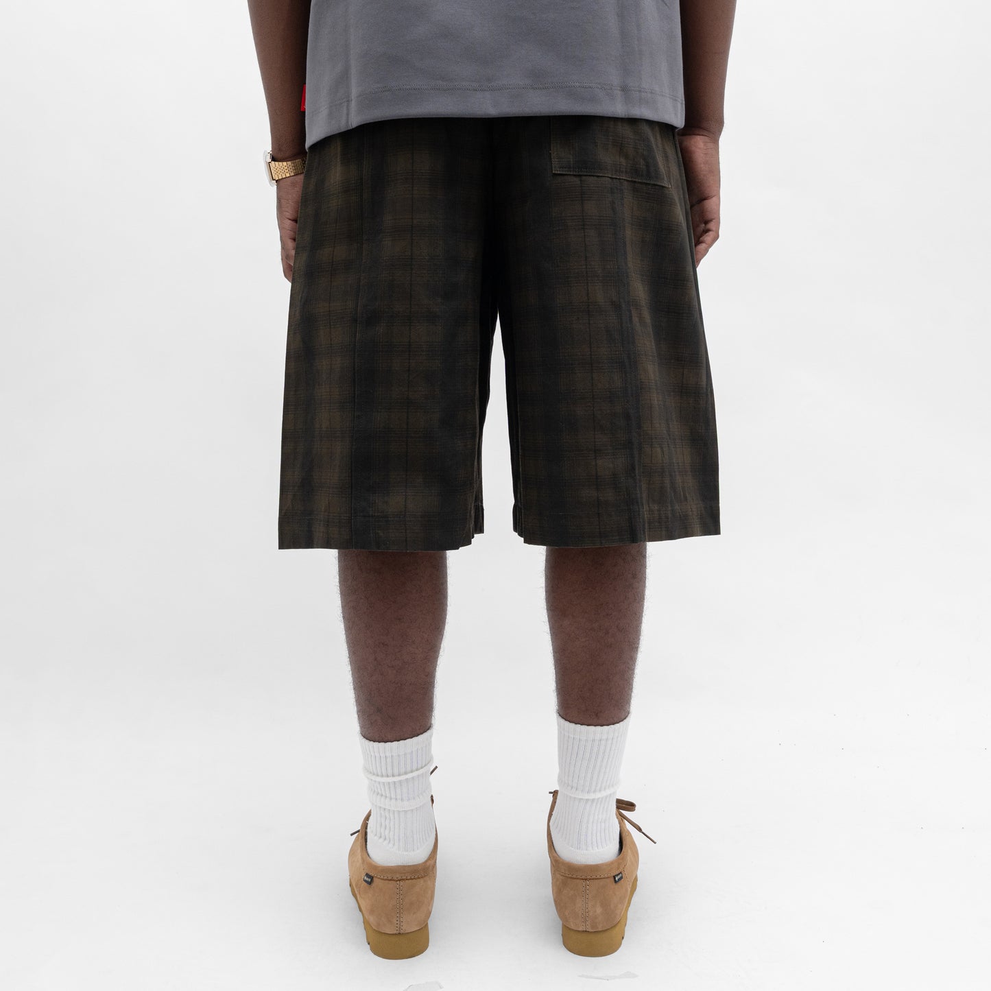 Cotton Wide Fit Pleated Half Pants