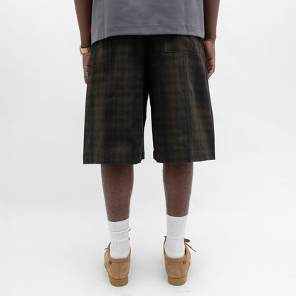 Cotton Wide Fit Pleated Half Pants
