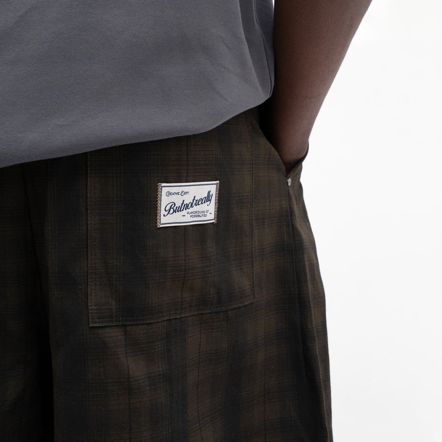 Cotton Wide Fit Pleated Half Pants